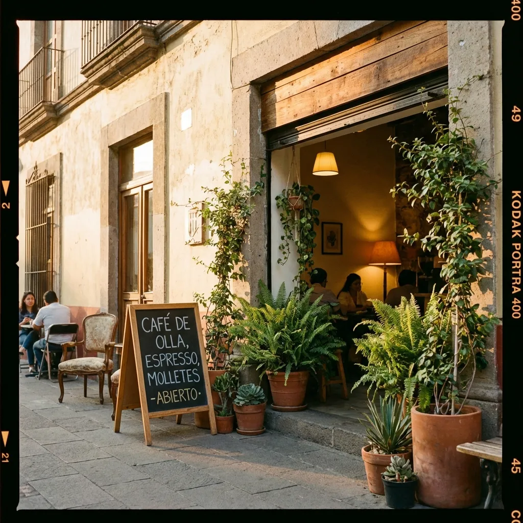 Fachada de Café El Molino en Col. Juárez