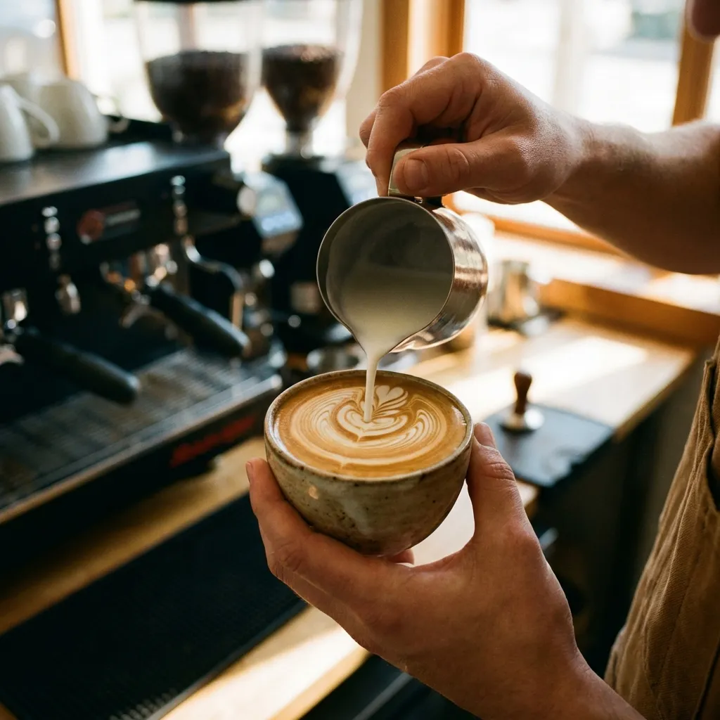Latte art por Emilio Contreras