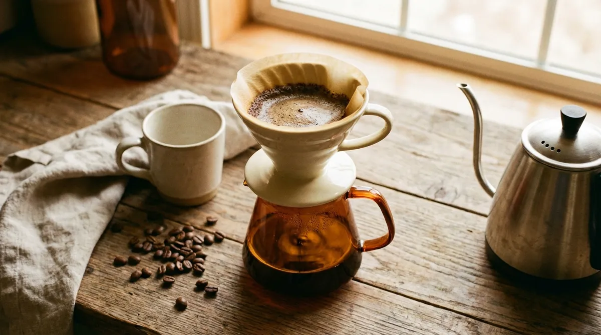 V60 pour over — método de filtrado de origen único